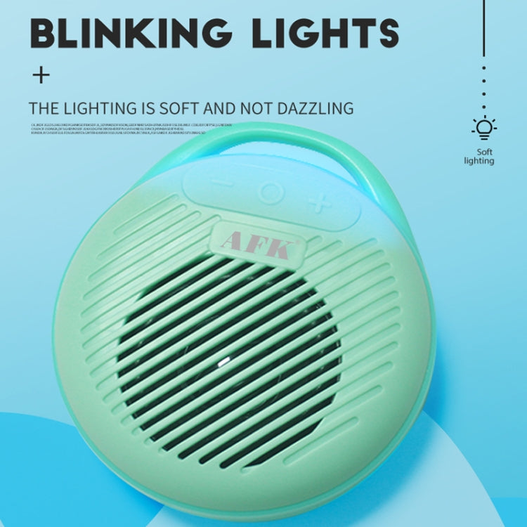 AFK BT-515 TWS Mini 3D Sound Effect Bluetooth Speaker Portable Waterproof RGB Light Audio, BT-515 (Lake Blue)