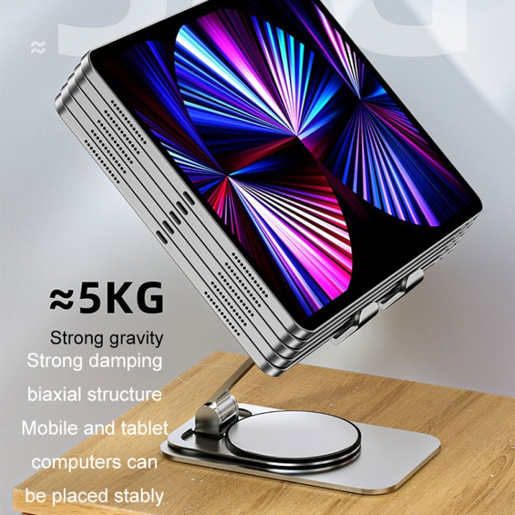 Desktop 360-degree Rotating Foldable Mobile Phone Holder, Metal Silver, Metal Gray, Metal Purple