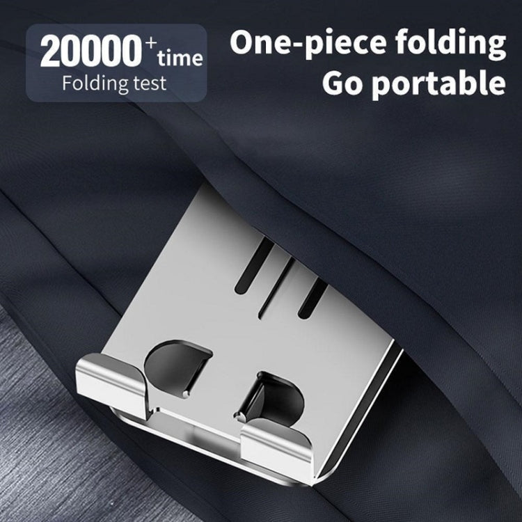 Desktop 360-degree Rotating Foldable Mobile Phone Holder, Metal Silver, Metal Gray, Metal Purple