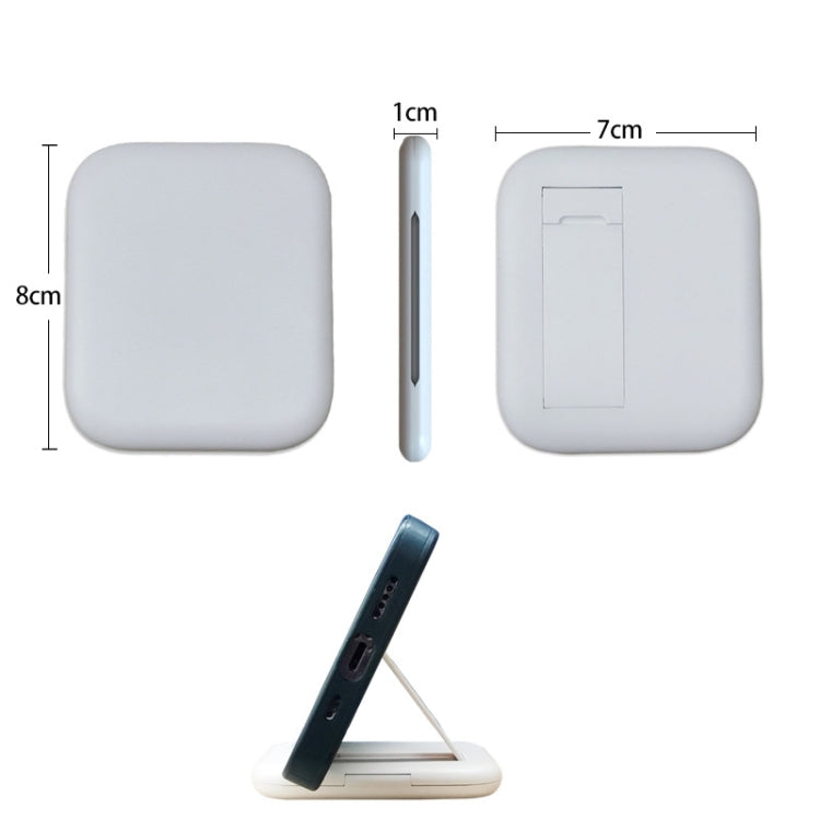 Adaptateur USB multifonction HE-C098, câble de charge, miroir de maquillage et support de téléphone, noir HE-C098, blanc HE-C098