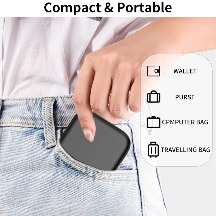 Adaptateur USB multifonction HE-C098, câble de charge, miroir de maquillage et support de téléphone, noir HE-C098, blanc HE-C098