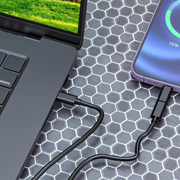 HE-C098 Multi-Functional USB Adapter Charging Cable Kit With Makeup Mirror & Phone Holder, HE-C098 Black, HE-C098 White