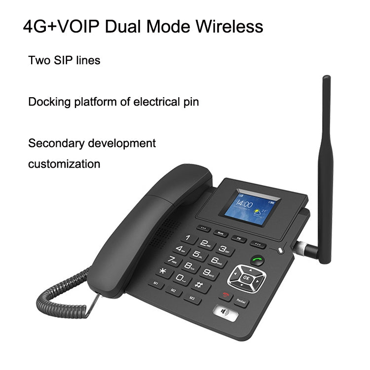 P03 4G+VOIP Dual Mode Wireless Fixed Line SIP Network Phone IP Enterprise Office Phone Wireless Landline, P03
