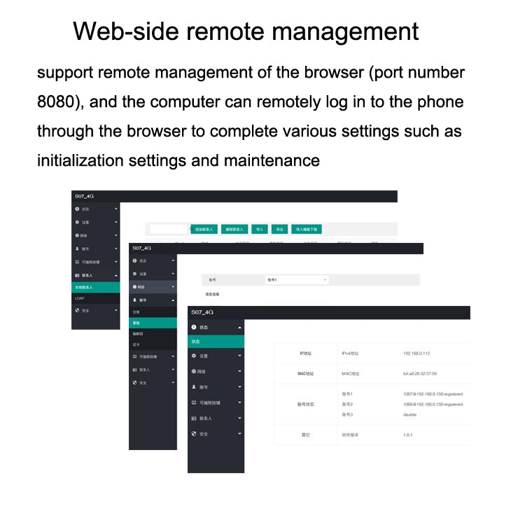 S07 Mobile Handheld WIFI Wireless Phone IP VOIP SIP Phone Support 4G Charging Base Network Phone