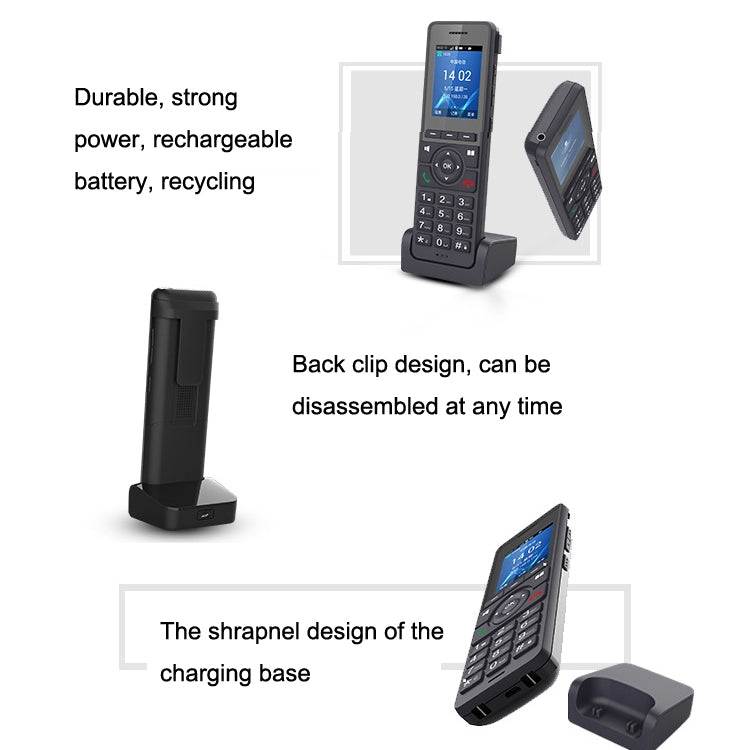 S07 Mobile Handheld WIFI Wireless Phone IP VOIP SIP Phone Support 4G Charging Base Network Phone