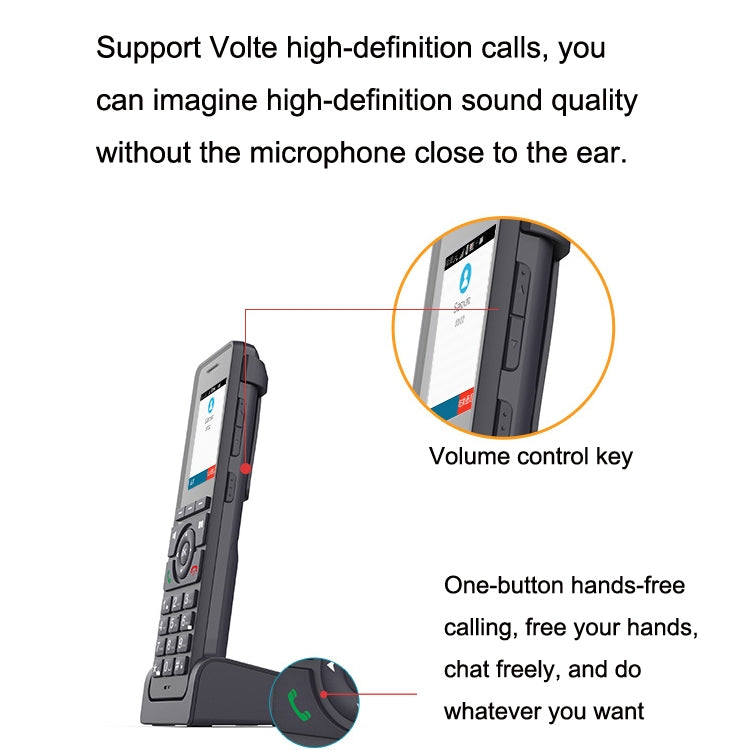 S07 Mobile Handheld WIFI Wireless Phone IP VOIP SIP Phone Support 4G Charging Base Network Phone