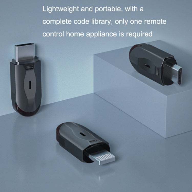 R10 Phone Smart Infrared Transmitter Learning Type Long Distance Remote Control, Interface:, Type-C/USB-C, 8 Pin, Micro USB