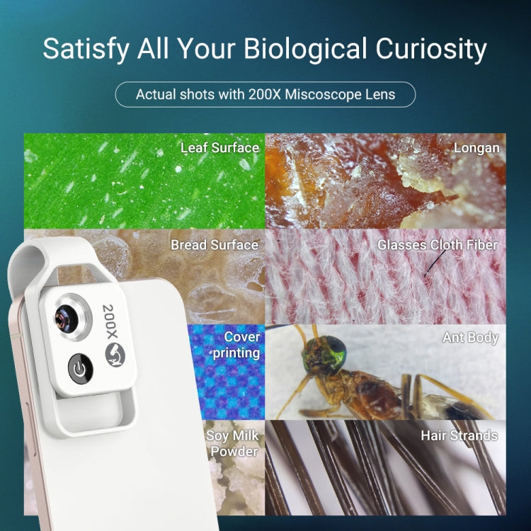 APEXEL APL-MS002CWH 200x High-Definition Children Science Education Microphone Lens With CPL