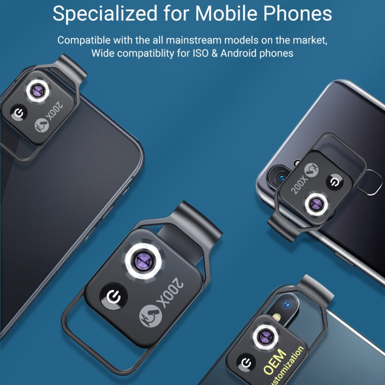 APEXEL APL-MS002CWH 200x High-Definition Children Science Education Microphone Lens With CPL