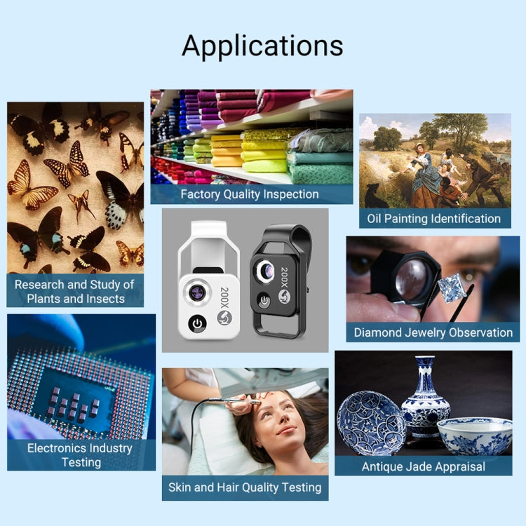 APEXEL APL-MS002CWH 200x High-Definition Children Science Education Microphone Lens With CPL