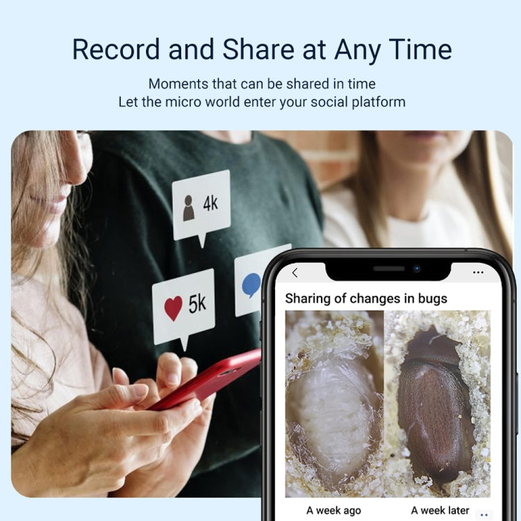 APEXEL APL-MS002CWH 200x High-Definition Children Science Education Microphone Lens With CPL