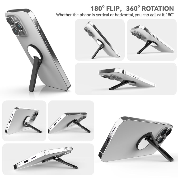 Aluminum Alloy Mobile Phone Bracket Ultra-thin Rotating Back Stick Lollipop Mirror Bracket