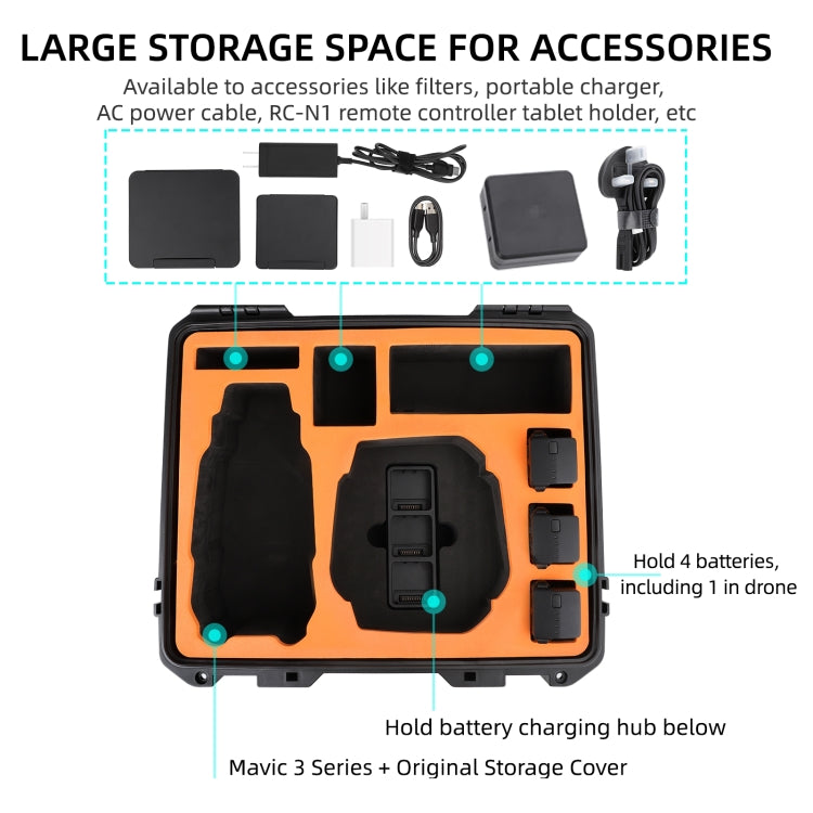 Sunnylife AQX-8 For Mavic 3 Pro / Mavic 3 Classic / Mavic 3 Waterproof Large Capacity Protective Handbox, AQX-8