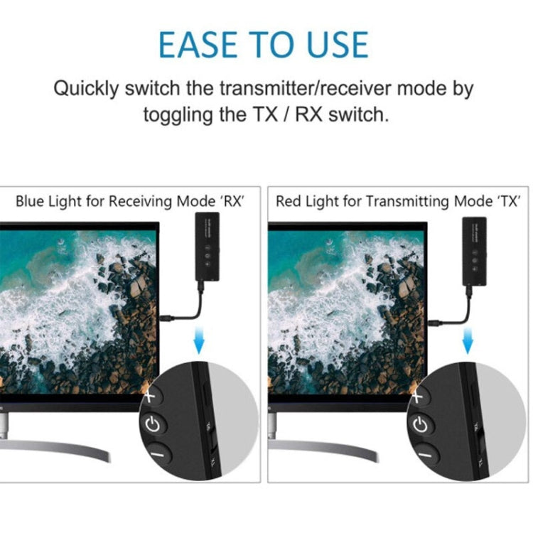 Adaptateur Bluetooth 5.0 3 en 1 pour téléviseur, ordinateur, émetteur-récepteur audio sans fil, ZF-360