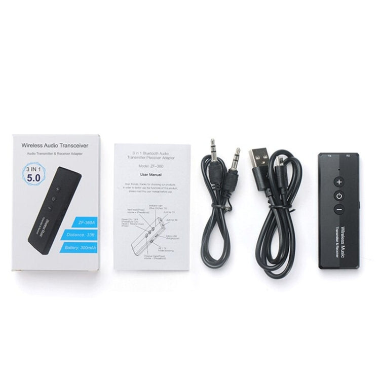 Adaptateur Bluetooth 5.0 3 en 1 pour téléviseur, ordinateur, émetteur-récepteur audio sans fil, ZF-360