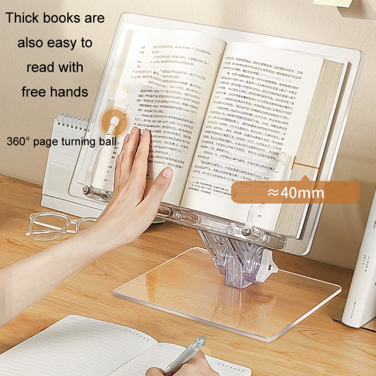 Student Desktop Reading Rack Transparent Acrylic Tablet Stand