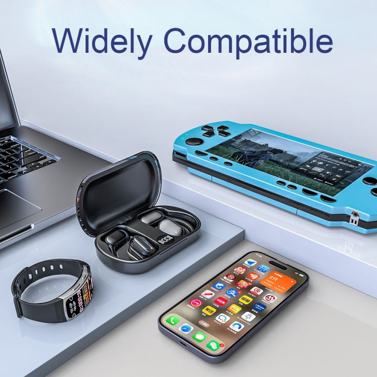 Air Conduction Ear-Hanging LED Digital Display Wireless ENC Noise Reduction Sports Bluetooth Earphones, XG33