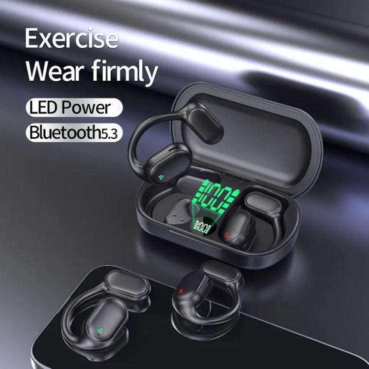 Air Conduction Ear-Hanging LED Digital Display Wireless ENC Noise Reduction Sports Bluetooth Earphones, XG33