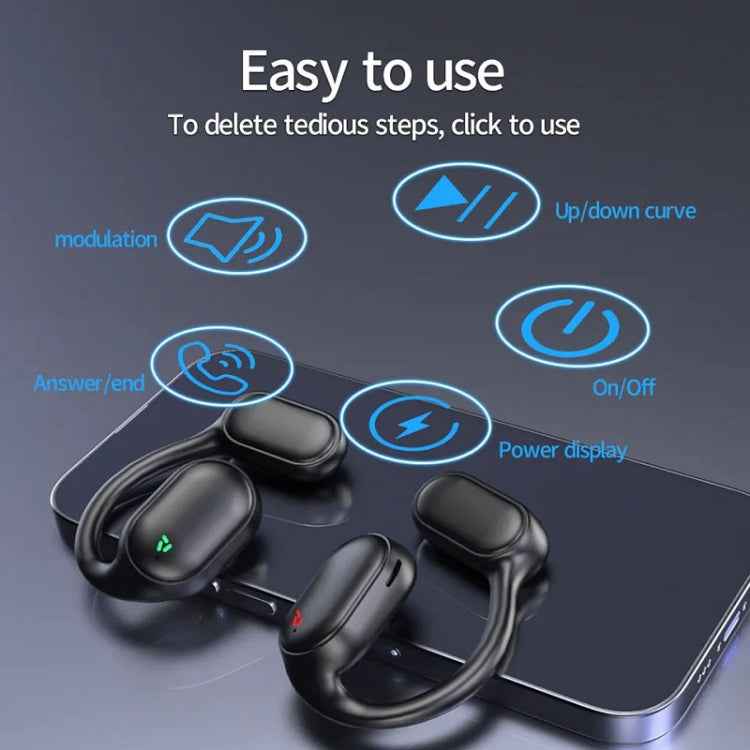 Air Conduction Ear-Hanging LED Digital Display Wireless ENC Noise Reduction Sports Bluetooth Earphones, XG33