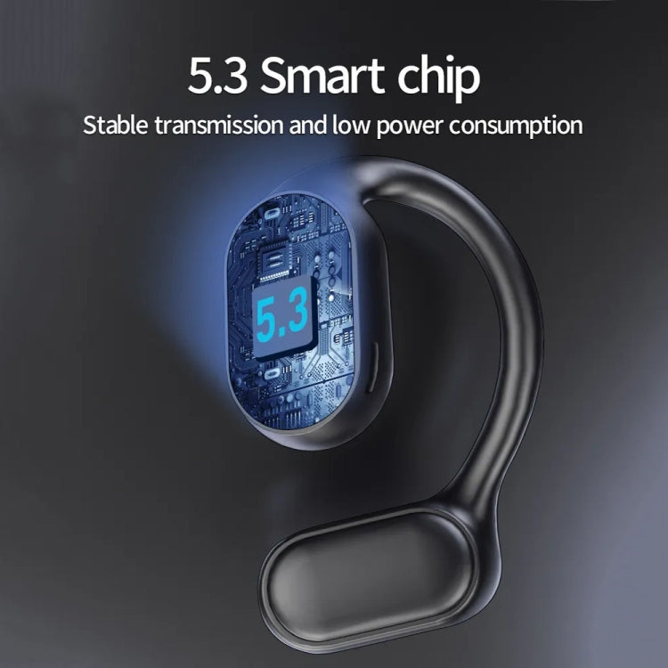 Air Conduction Ear-Hanging LED Digital Display Wireless ENC Noise Reduction Sports Bluetooth Earphones, XG33