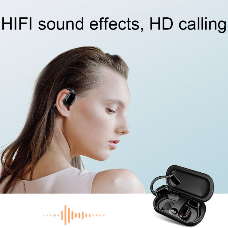 Air Conduction Ear-Hanging LED Digital Display Wireless ENC Noise Reduction Sports Bluetooth Earphones, XG33