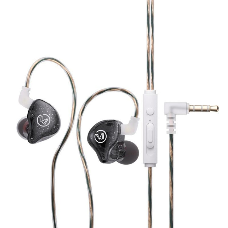 CVJ In Ear Wired Round Holes Universal Game Earphone, Black