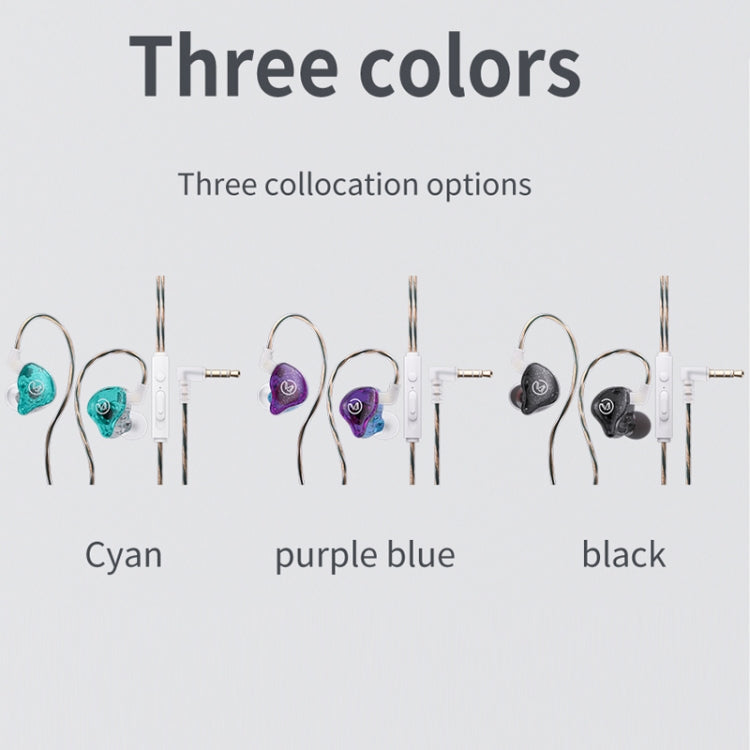 CVJ In Ear Wired Round Holes Universal Game Earphone, Black