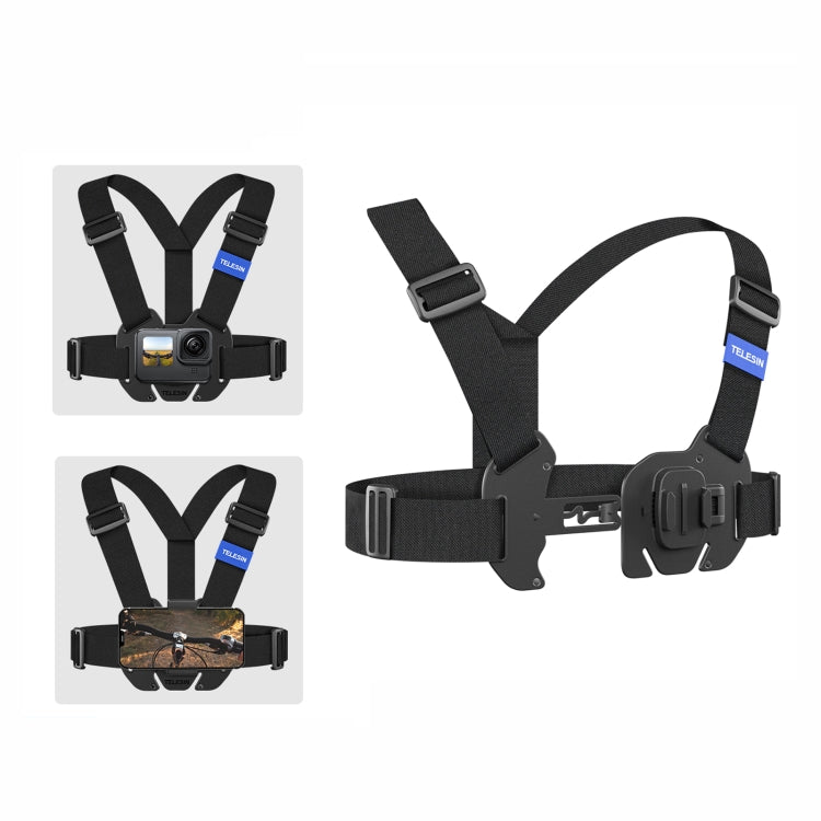 TELESIN  Chest Strap Mount Waistcoat Belt  Mount For Action Camera, GP-UCS-001