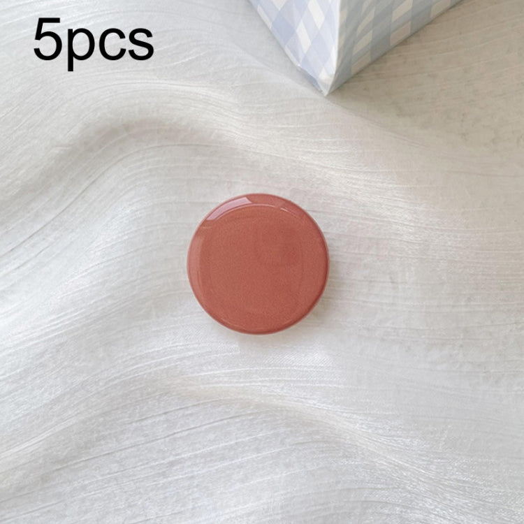 5pcs Solid Color Drop Glue Airbag Bracket Mobile Phone Ring Buckle