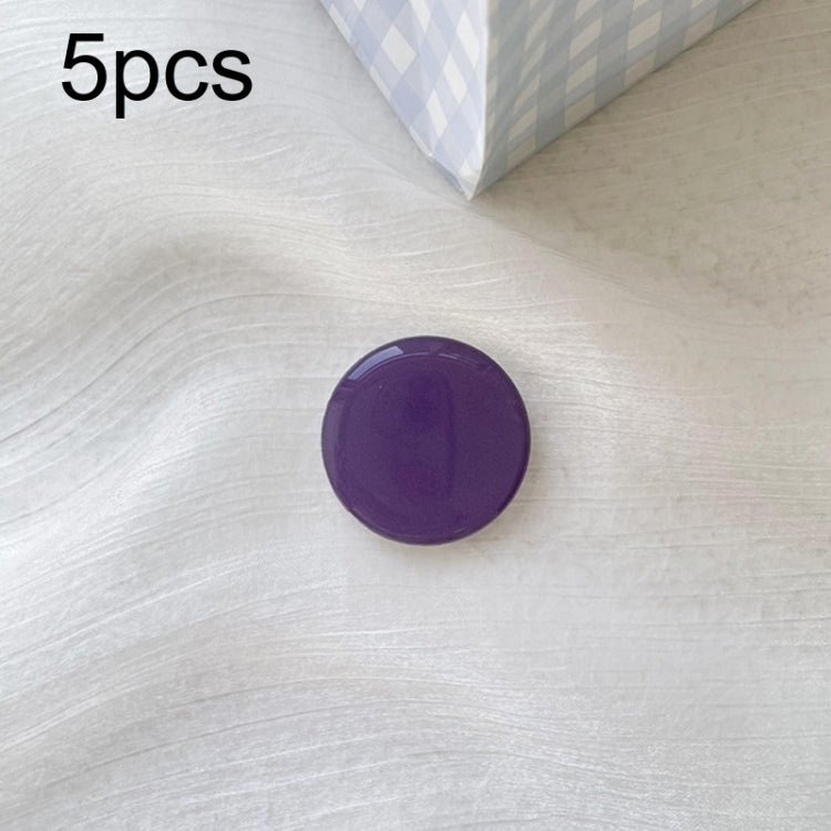5pcs Solid Color Drop Glue Airbag Bracket Mobile Phone Ring Buckle