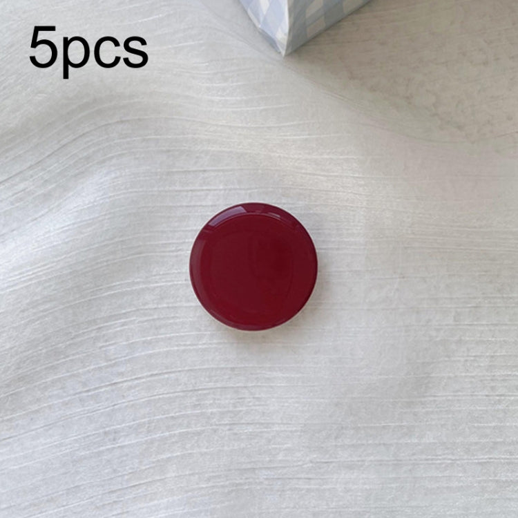 5pcs Solid Color Drop Glue Airbag Bracket Mobile Phone Ring Buckle