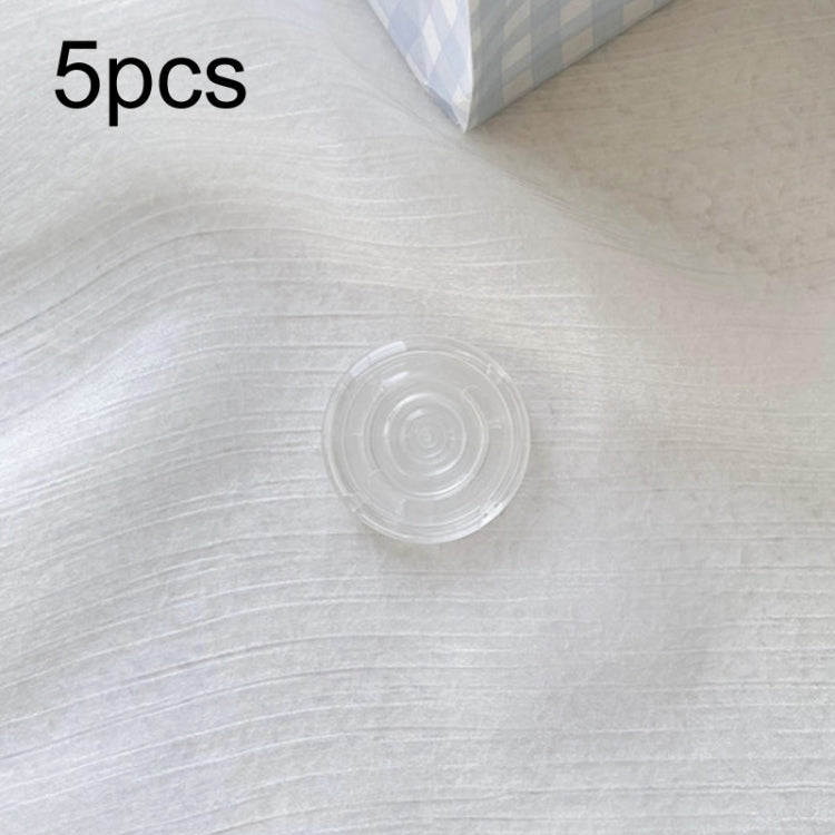 5pcs Solid Color Drop Glue Airbag Bracket Mobile Phone Ring Buckle