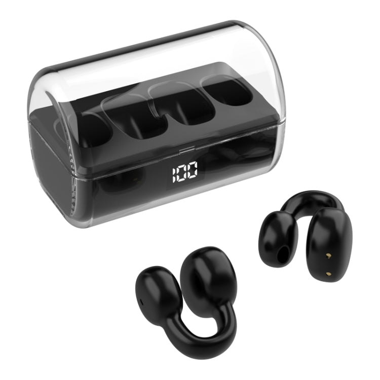 Ear Clip Type Sound Conduction Concept Bluetooth Earphone With Digital Display Charging Compartment, FK8 Black, FK8 White, FK8 Blue