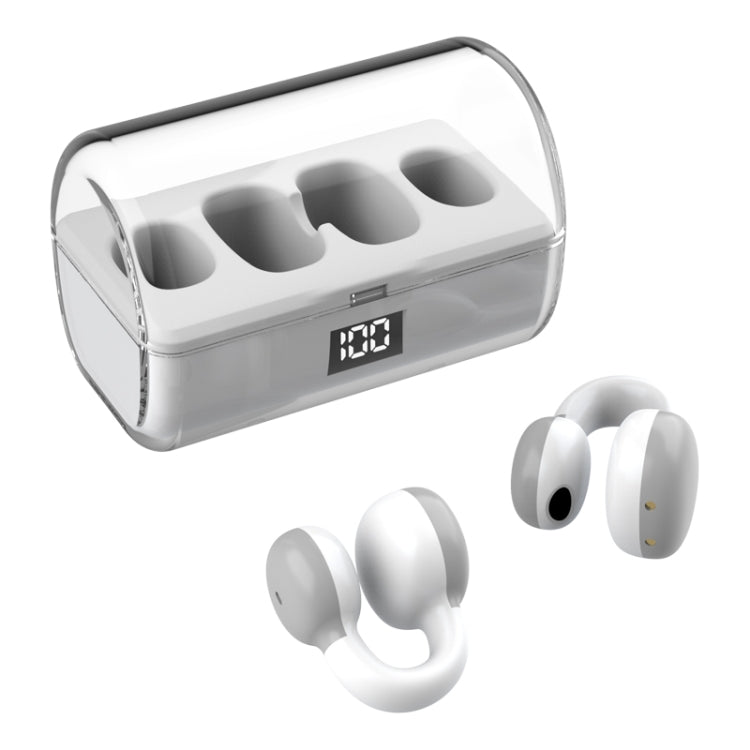 Écouteurs Bluetooth à conduction sonore avec clip auriculaire et compartiment de chargement, FK8 noir, FK8 blanc, FK8 bleu