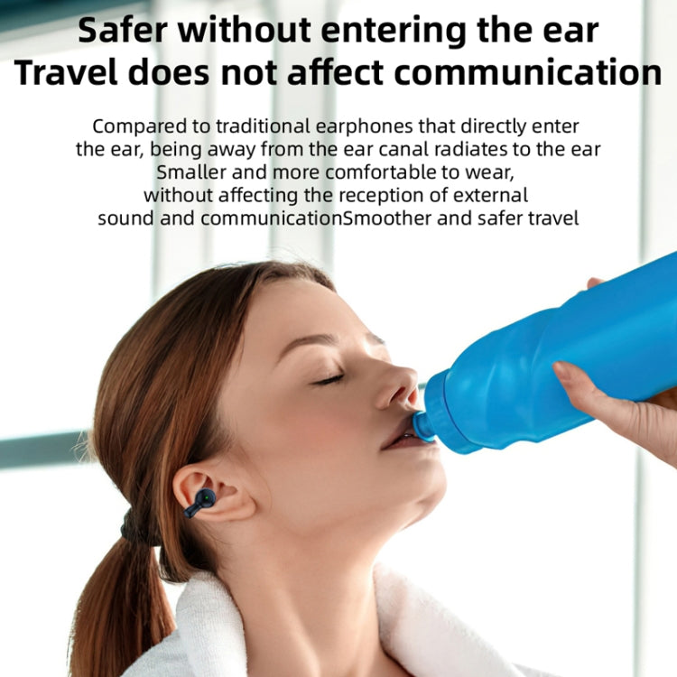 Ear Clip Type Sound Conduction Concept Bluetooth Earphone With Digital Display Charging Compartment, FK8 White, FK8 Blue, FK8 Black