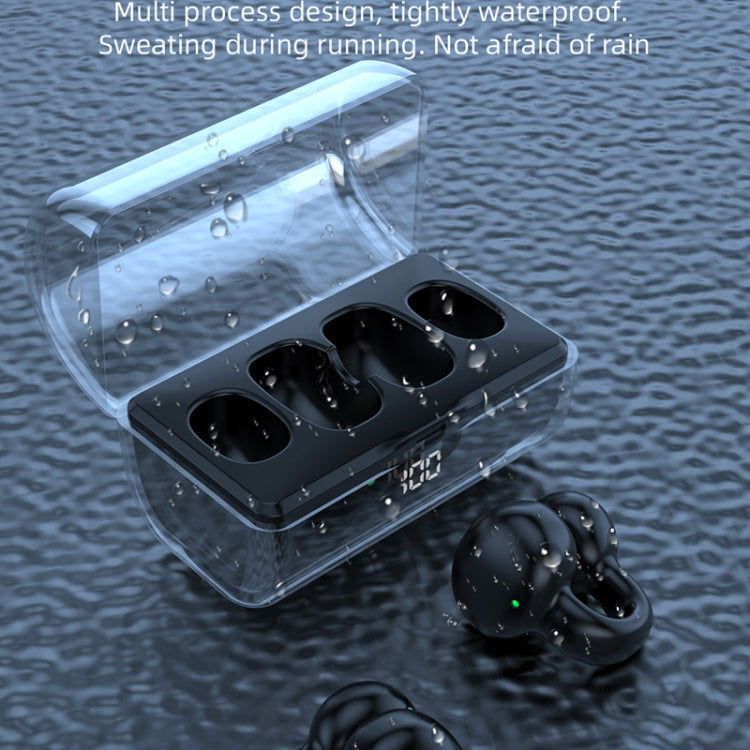 Écouteurs Bluetooth à conduction sonore avec clip auriculaire et compartiment de chargement, FK8 noir, FK8 blanc, FK8 bleu