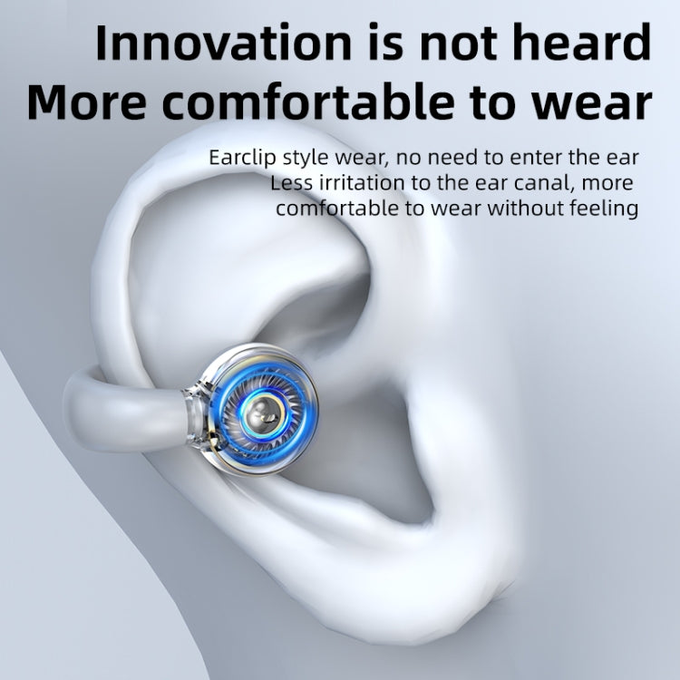 Écouteurs Bluetooth à conduction sonore avec clip auriculaire et compartiment de chargement, FK8 noir, FK8 blanc, FK8 bleu
