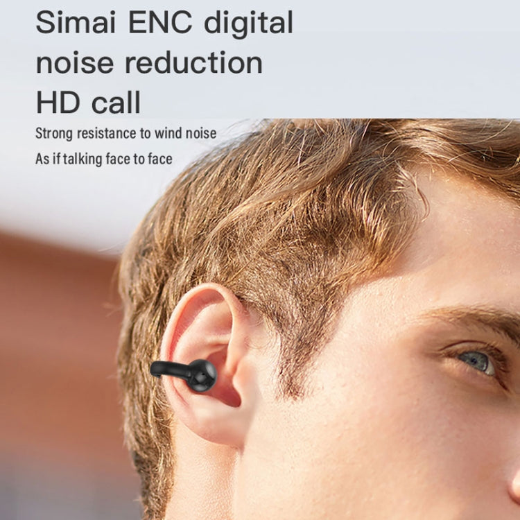 Ear Clip Type With Charging Warehouse Touch Bone Conduction Bluetooth Earphone, Black, Grey, Pink, Blue, Skin Color, Purple