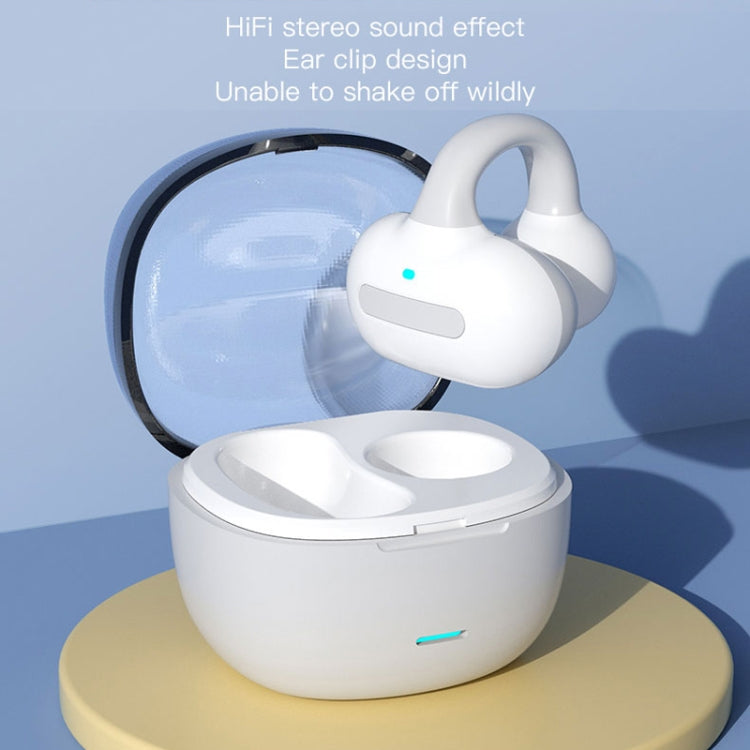 Ear Clip Type With Charging Warehouse Touch Bone Conduction Bluetooth Earphone, Black, Grey, Pink, Blue, Skin Color, Purple