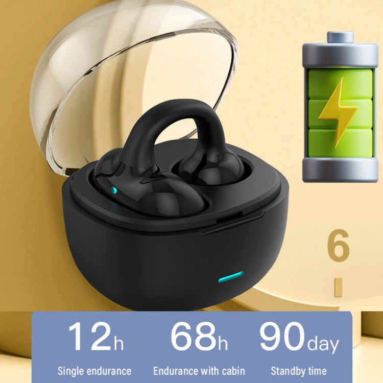 Ear Clip Type With Charging Warehouse Touch Bone Conduction Bluetooth Earphone, Black, Grey, Pink, Blue, Skin Color, Purple