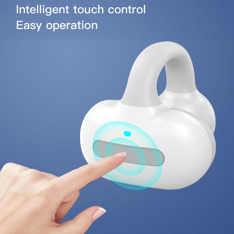 Ear Clip Type With Charging Warehouse Touch Bone Conduction Bluetooth Earphone, Black, Grey, Pink, Blue, Skin Color, Purple