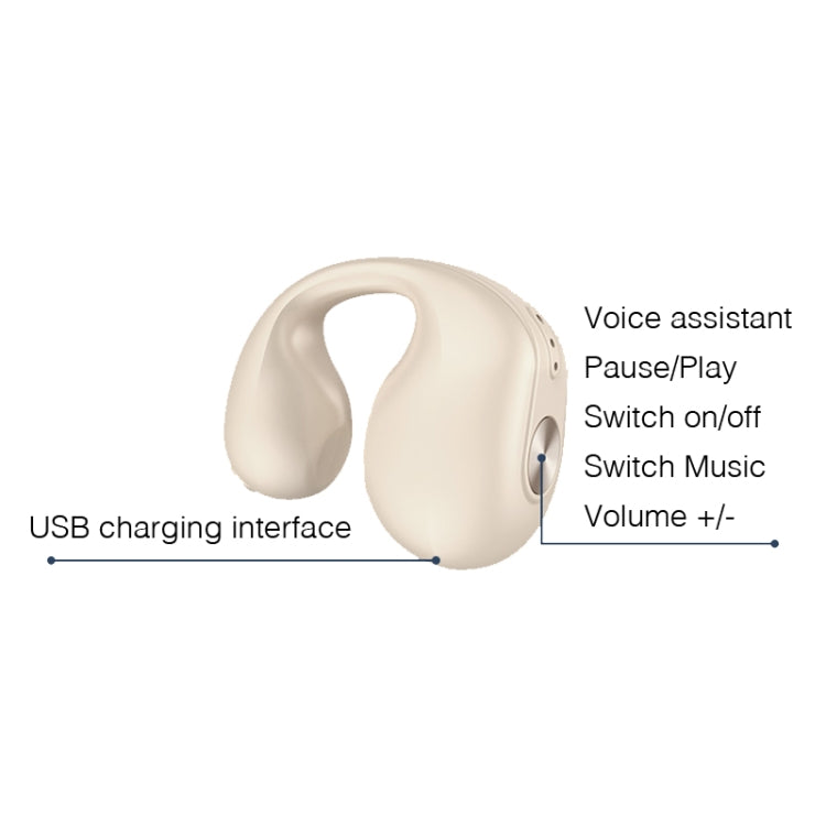 Single Ear Bone Conduction Bluetooth Earphone In-Ear Wearable Running Sports Mini, Single Ear (Pink), Single Ear (Blue), Single Ear (White), Single Ear (Skin Color), Single Ear (Black)