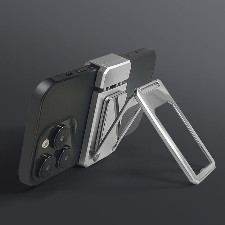 Back Clip Double Ring Magnetic Metal Folding Phone Bracket Desktop Lazy Ring Phone Holder, Back Clip (Rose Gold), Back Clip (Silver), Back Clip (Black)