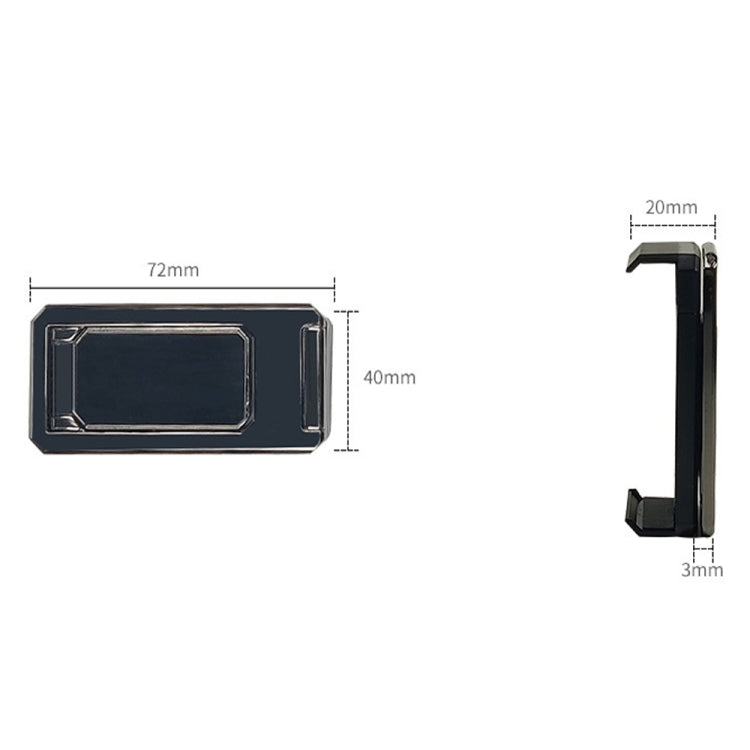Back Clip Double Ring Magnetic Metal Folding Phone Bracket Desktop Lazy Ring Phone Holder, Back Clip (Rose Gold), Back Clip (Silver), Back Clip (Black)