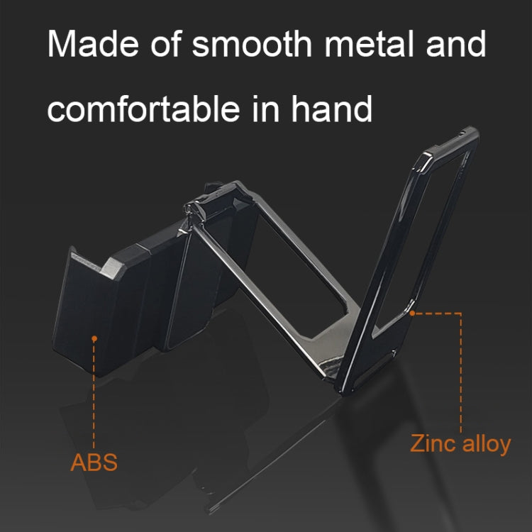 Back Clip Double Ring Magnetic Metal Folding Phone Bracket Desktop Lazy Ring Phone Holder, Back Clip (Rose Gold), Back Clip (Silver), Back Clip (Black)