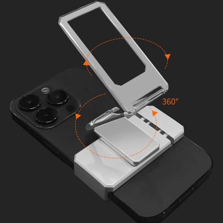 Back Clip Double Ring Magnetic Metal Folding Phone Bracket Desktop Lazy Ring Phone Holder, Back Clip (Rose Gold), Back Clip (Silver), Back Clip (Black)
