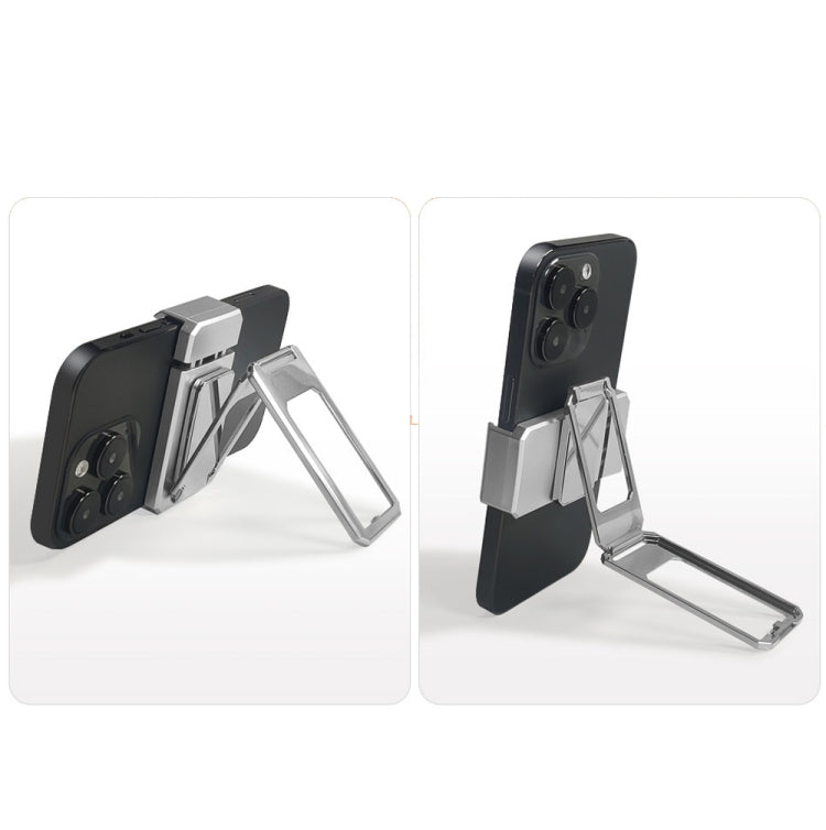 Back Clip Double Ring Magnetic Metal Folding Phone Bracket Desktop Lazy Ring Phone Holder, Back Clip (Rose Gold), Back Clip (Silver), Back Clip (Black)
