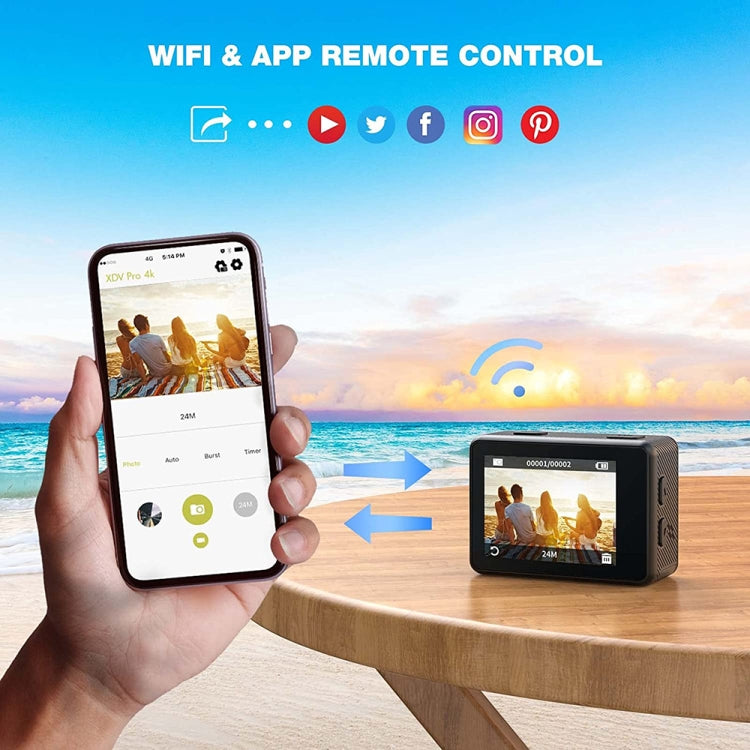 WIFI Color Dual-Screen HD 4K Video Outdoor Waterproof Sports Camera, Q60AR