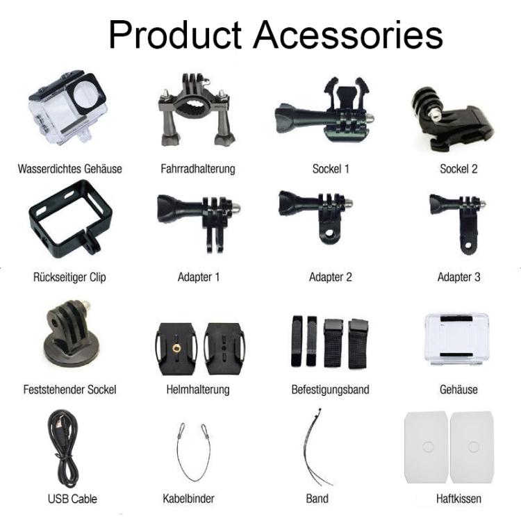 WIFI Color Dual-Screen HD 4K Video Outdoor Waterproof Sports Camera, Q60AR