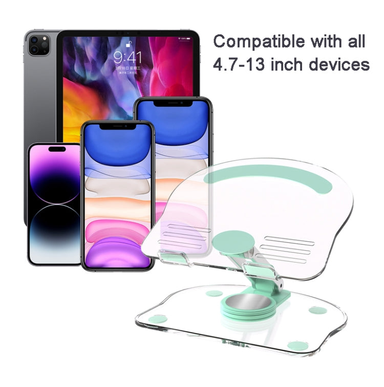 KF-Z11 Acrylic Tablet PC Mobile Phone Bracket Desktop Rotating Foldable Lazy Non-slip Phone Support Frame